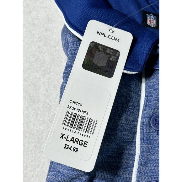 NWT INDIANAPOLIS COLTS Mens Polo Shirt Size XL - Small Snag On Back - Picture 10 of 11